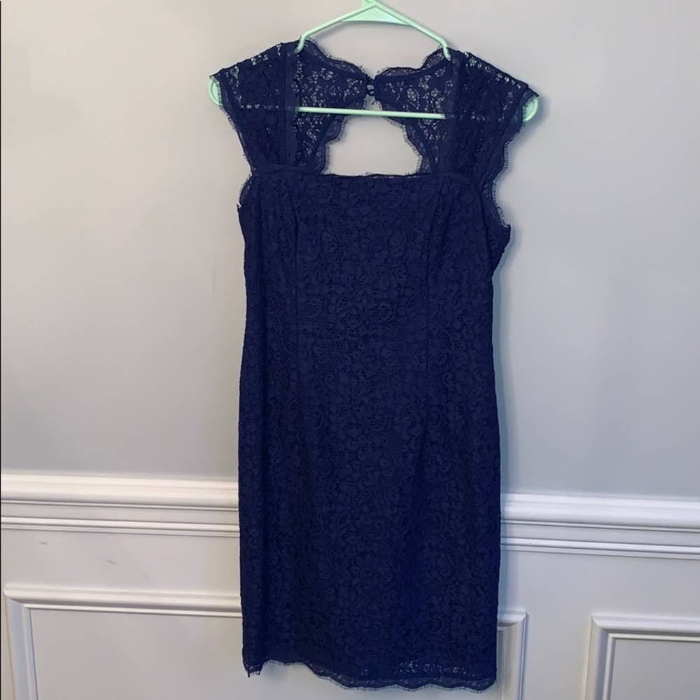 Blue lace dress